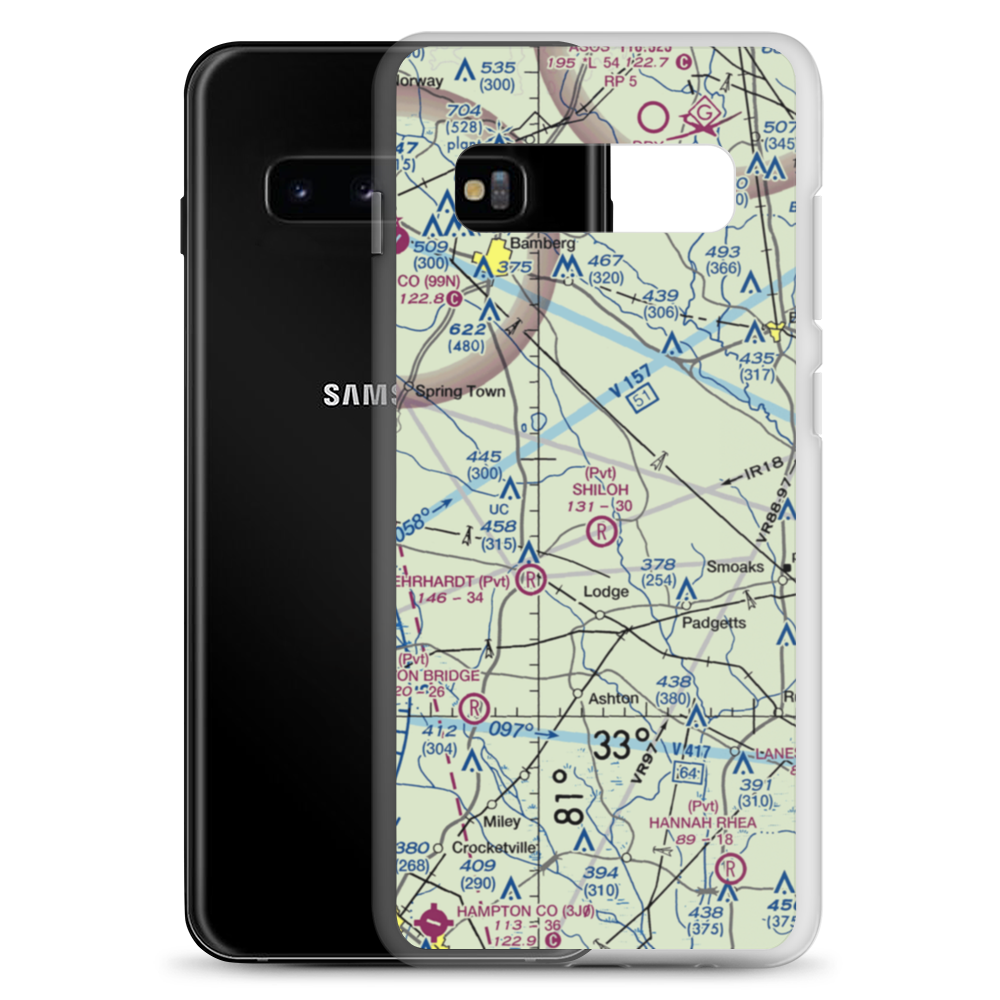 Moccasin Creek Airport (51SC) VFR Sectional Samsung Case Samsung Galaxy S10+ model shown
