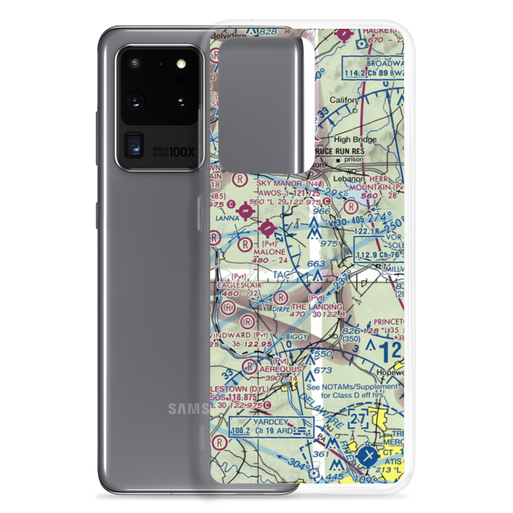 Mock Airport (3NJ5) VFR Sectional Samsung Case Samsung Galaxy S20 Ultra model shown