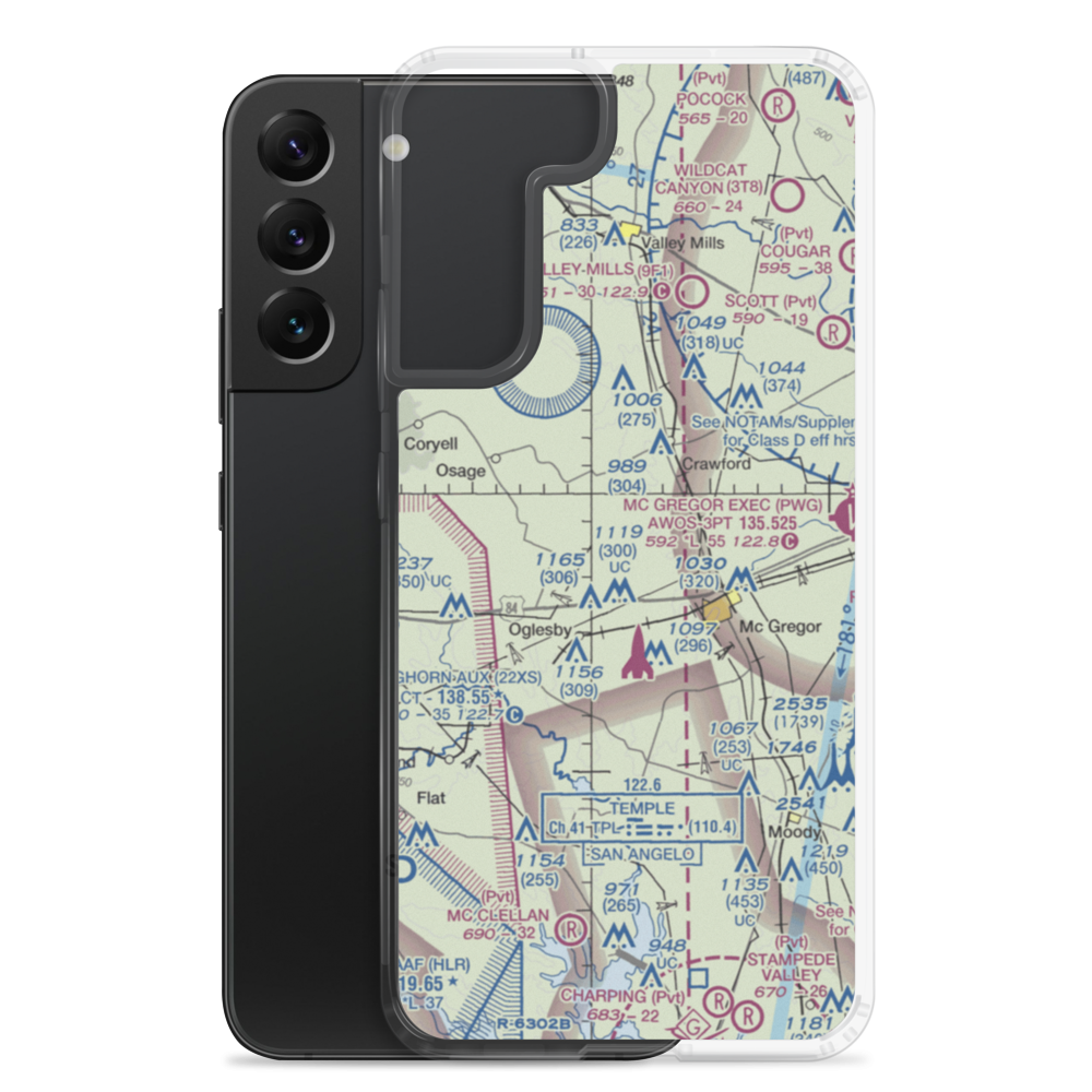Mockingbird Hill Airport (TE84) VFR Sectional Samsung Case Samsung Galaxy S22 Plus model shown
