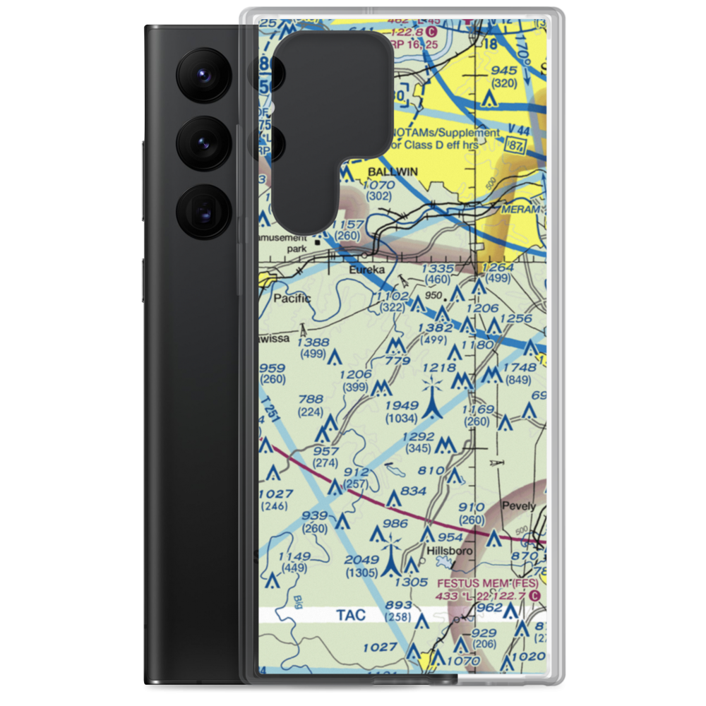 Moders Airport (MO03) VFR Sectional Samsung Case Samsung Galaxy S22 Ultra model shown