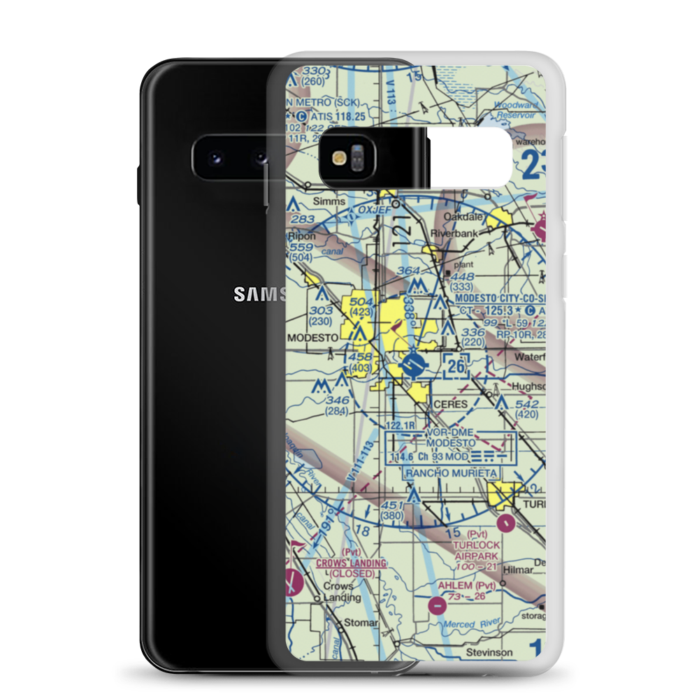 Modesto City Co-Harry Sham Field (MOD) VFR Sectional Samsung Case Samsung Galaxy S10 model shown