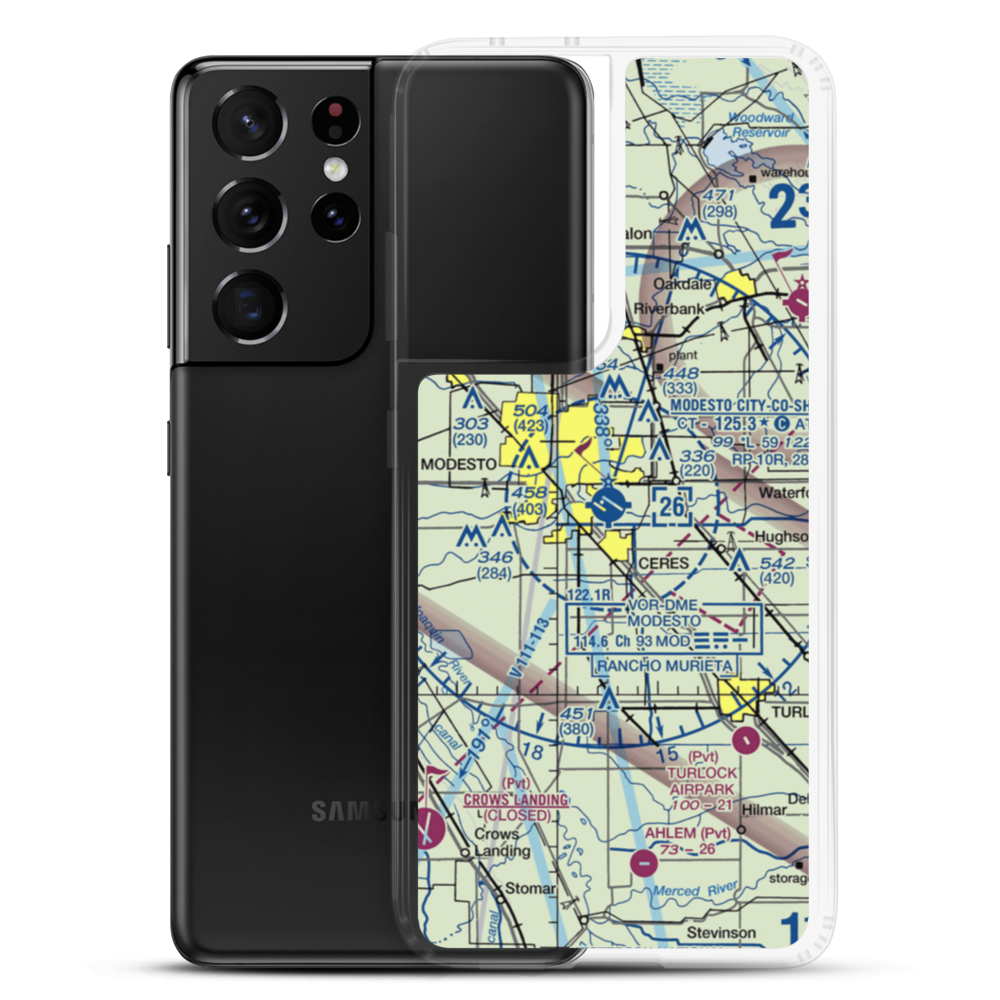 Modesto City Co-Harry Sham Field (MOD) VFR Sectional Samsung Case Samsung Galaxy S21 Ultra model shown
