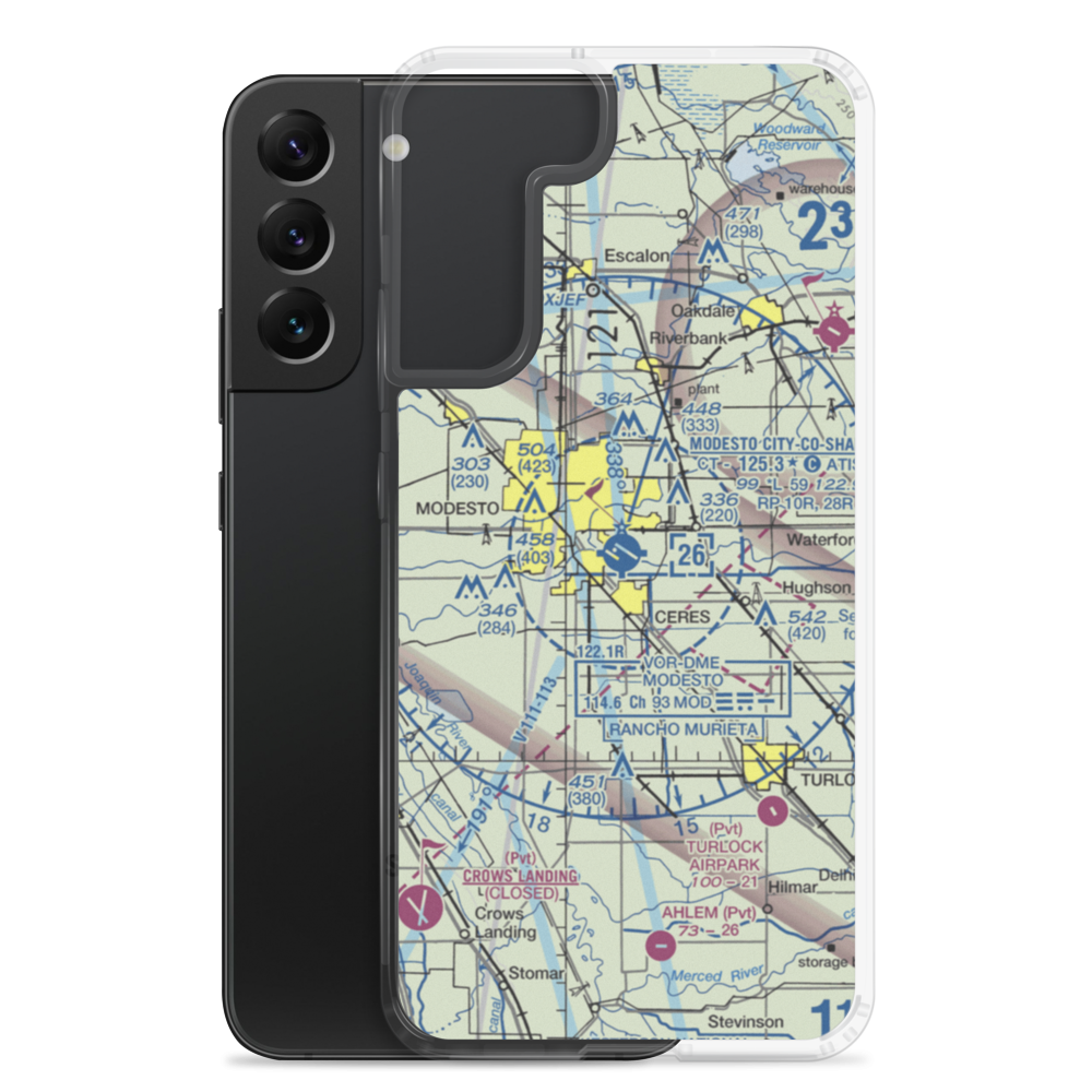 Modesto City Co-Harry Sham Field (MOD) VFR Sectional Samsung Case Samsung Galaxy S22 Plus model shown