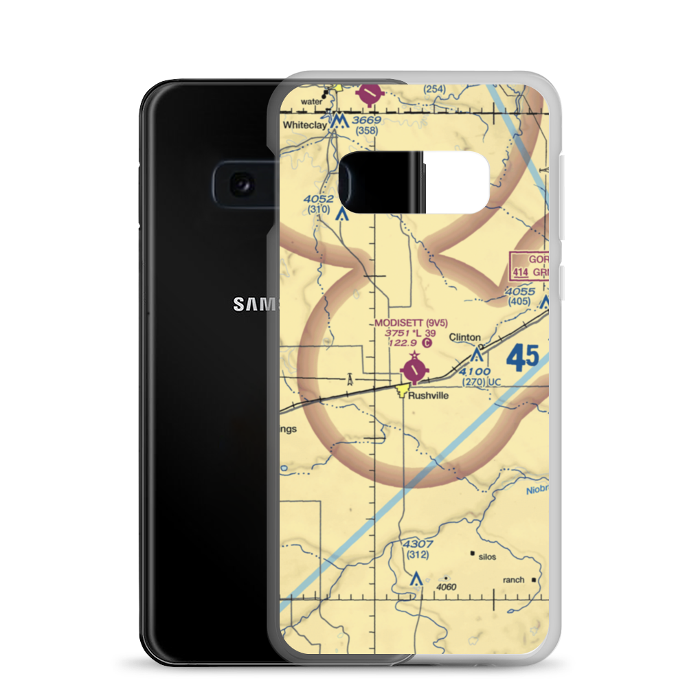 Modisett Airport (9V5) VFR Sectional Samsung Case Samsung Galaxy S10e model shown