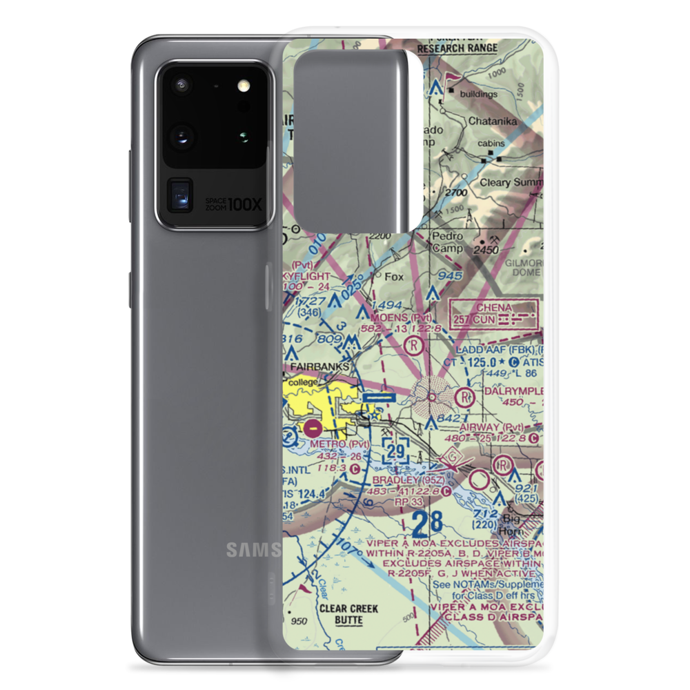Moen's Ranch Airport (AK52) VFR Sectional Samsung Case Samsung Galaxy S20 Ultra model shown