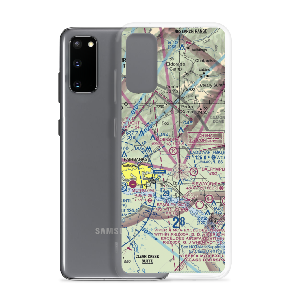 Moen's Ranch Airport (AK52) VFR Sectional Samsung Case Samsung Galaxy S20 model shown