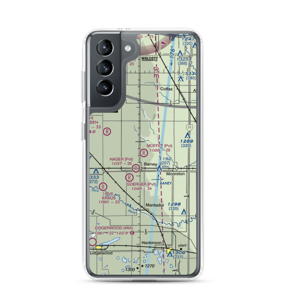 Moffet Airstrip (NA56) VFR Sectional Samsung Case Samsung Galaxy S21 model shown