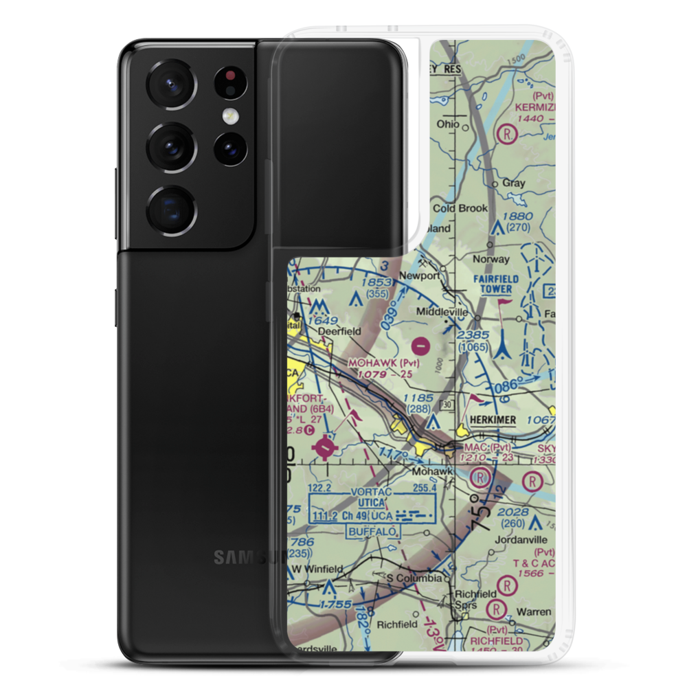 Mohawk Air Park (27NK) VFR Sectional Samsung Case Samsung Galaxy S21 Ultra model shown