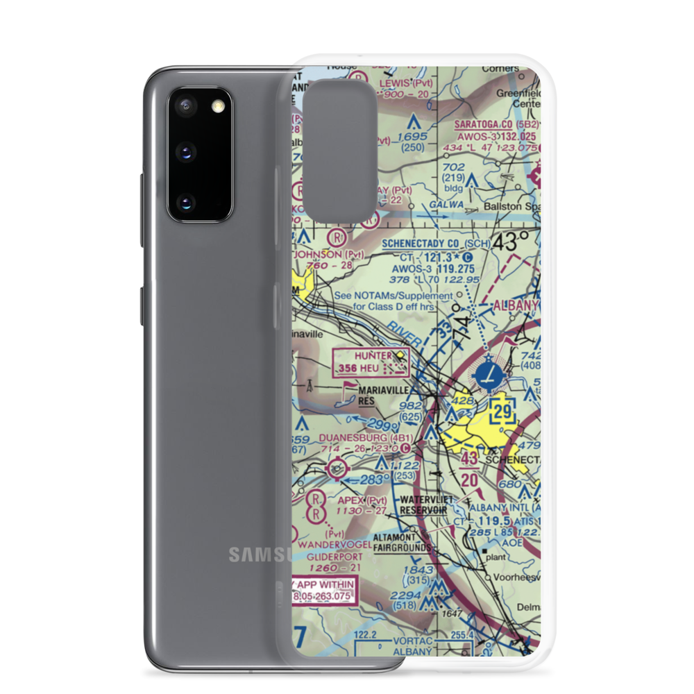 Mohawk Valley Airport (K13) VFR Sectional Samsung Case Samsung Galaxy S20 model shown
