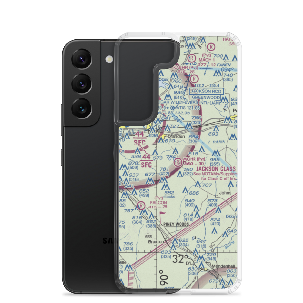 Mohr Farm Airport (MS11) VFR Sectional Samsung Case Samsung Galaxy S22 model shown