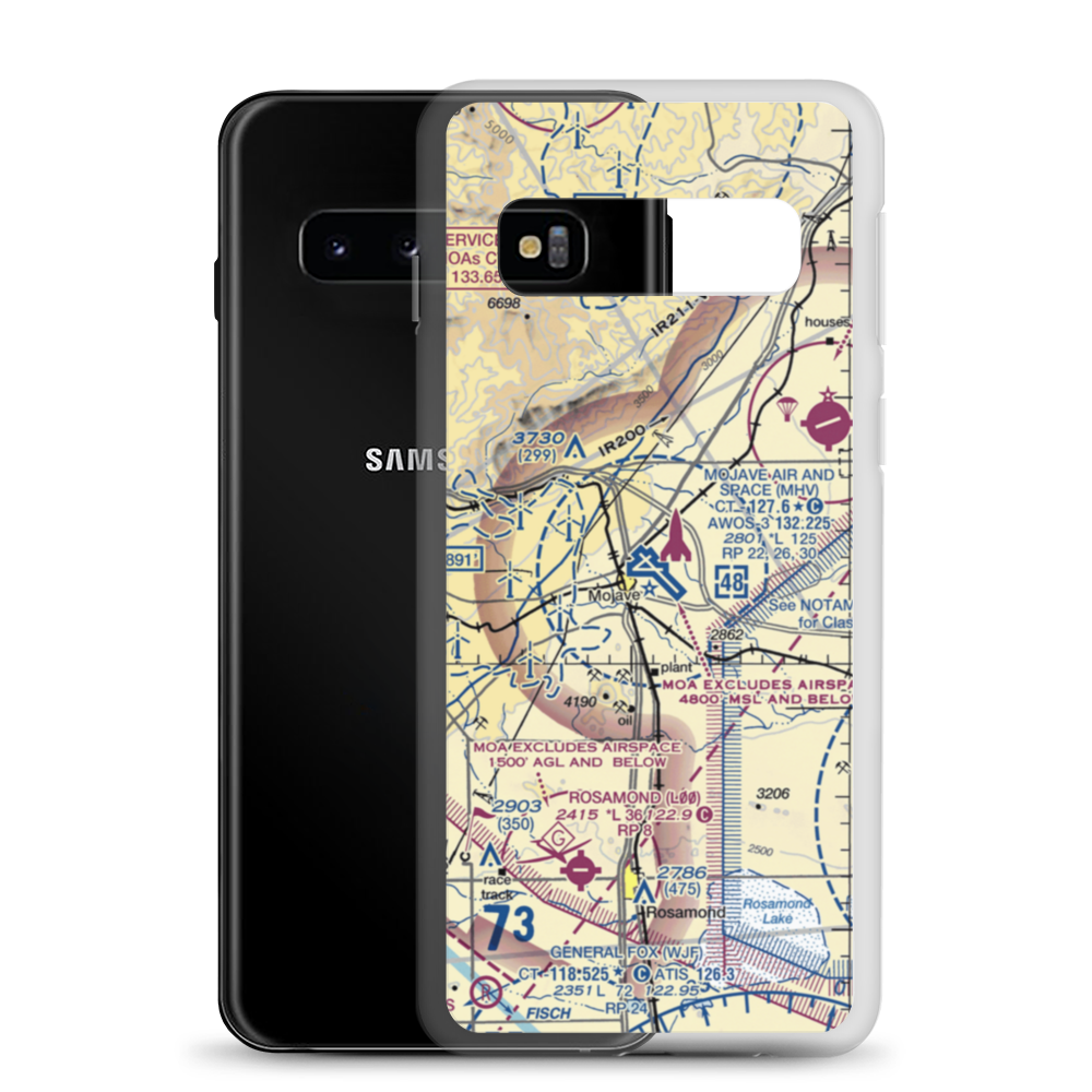 Mojave Airport (MHV) VFR Sectional Samsung Case Samsung Galaxy S10 model shown