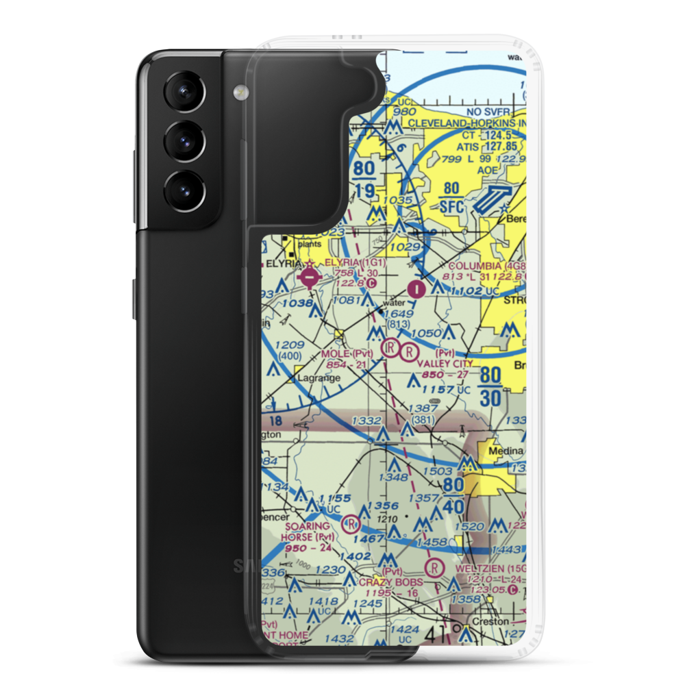 Mole Airport (1OA2) VFR Sectional Samsung Case Samsung Galaxy S21 Plus model shown