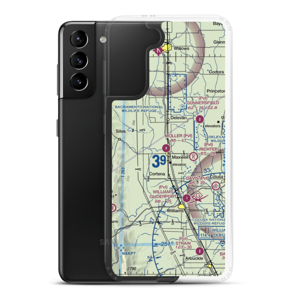 Moller Airport (8CL6) VFR Sectional Samsung Case Samsung Galaxy S21 Plus model shown