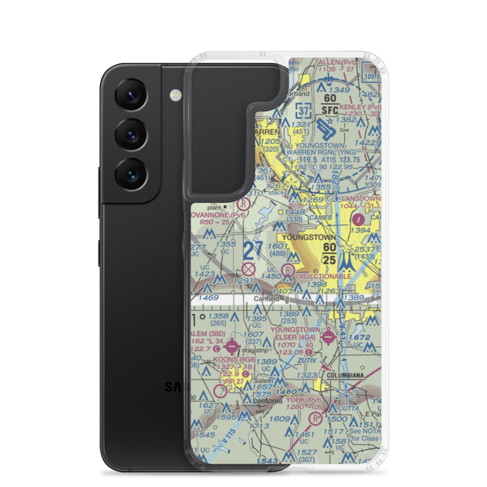Mollica Airport (OI81) VFR Sectional Samsung Case Samsung Galaxy S22 model shown