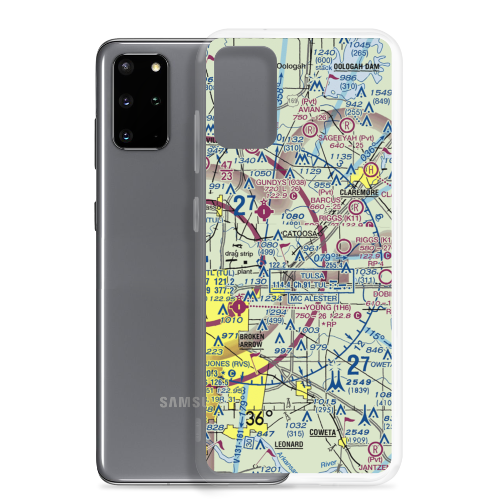 Molly's Landing Heliport (O34) VFR Sectional Samsung Case Samsung Galaxy S20 Plus model shown