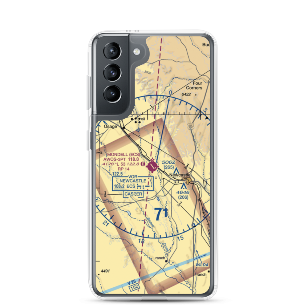 Mondell Field (ECS) VFR Sectional Samsung Case Samsung Galaxy S21 model shown