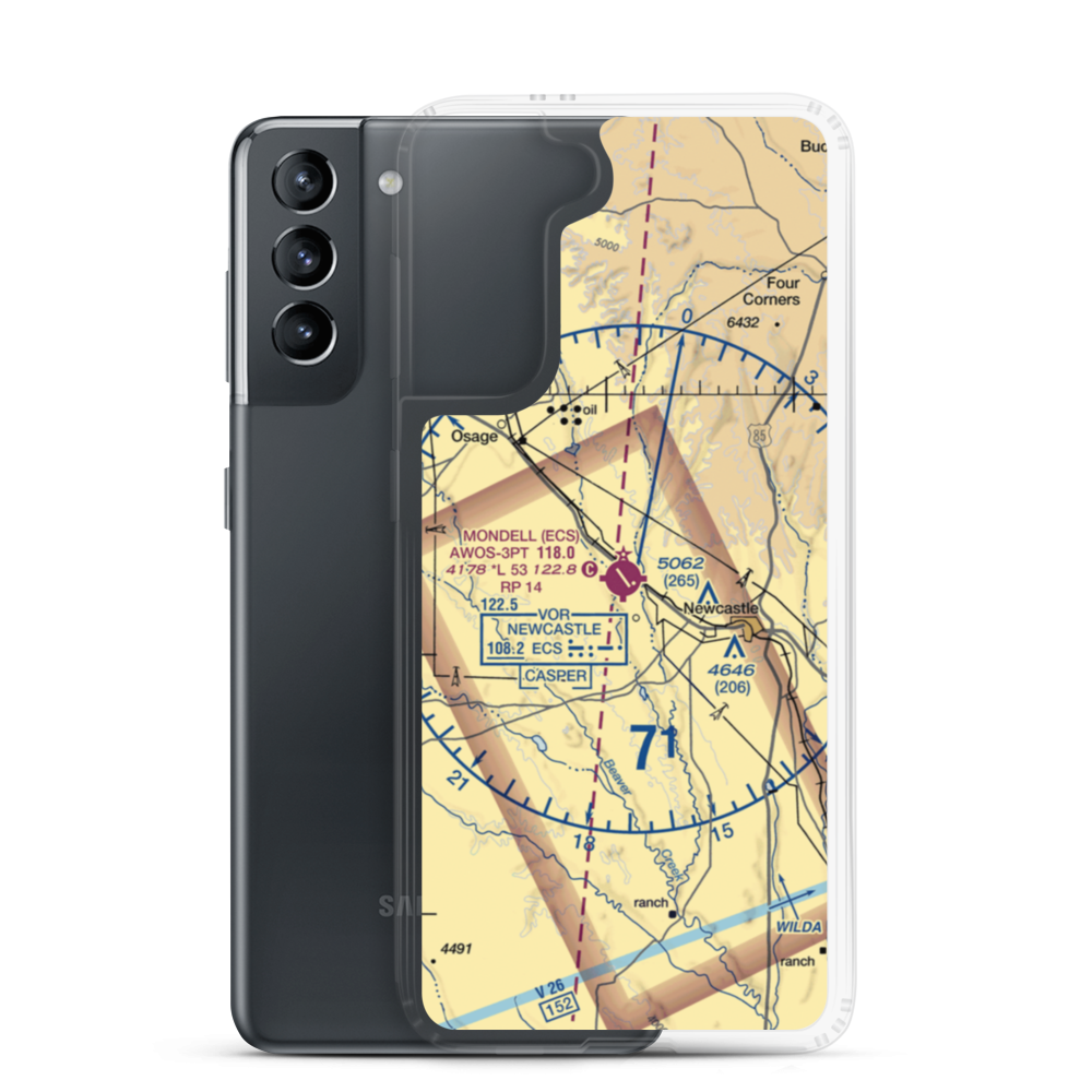 Mondell Field (ECS) VFR Sectional Samsung Case Samsung Galaxy S21 model shown
