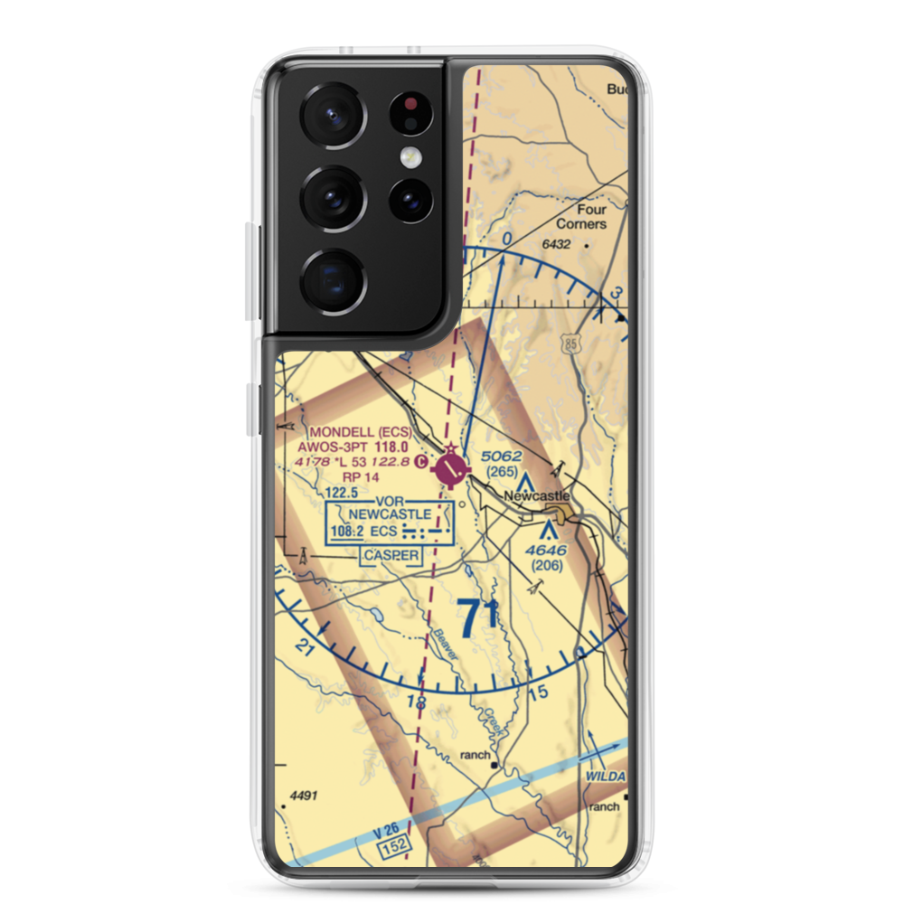 Mondell Field (ECS) VFR Sectional Samsung Case Samsung Galaxy S21 Ultra model shown