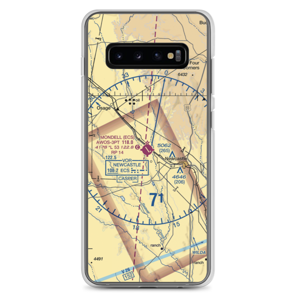 Mondell Field (ECS) VFR Sectional Samsung Case Samsung Galaxy S10+ model shown