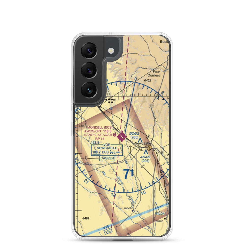 Mondell Field (ECS) VFR Sectional Samsung Case Samsung Galaxy S22 model shown