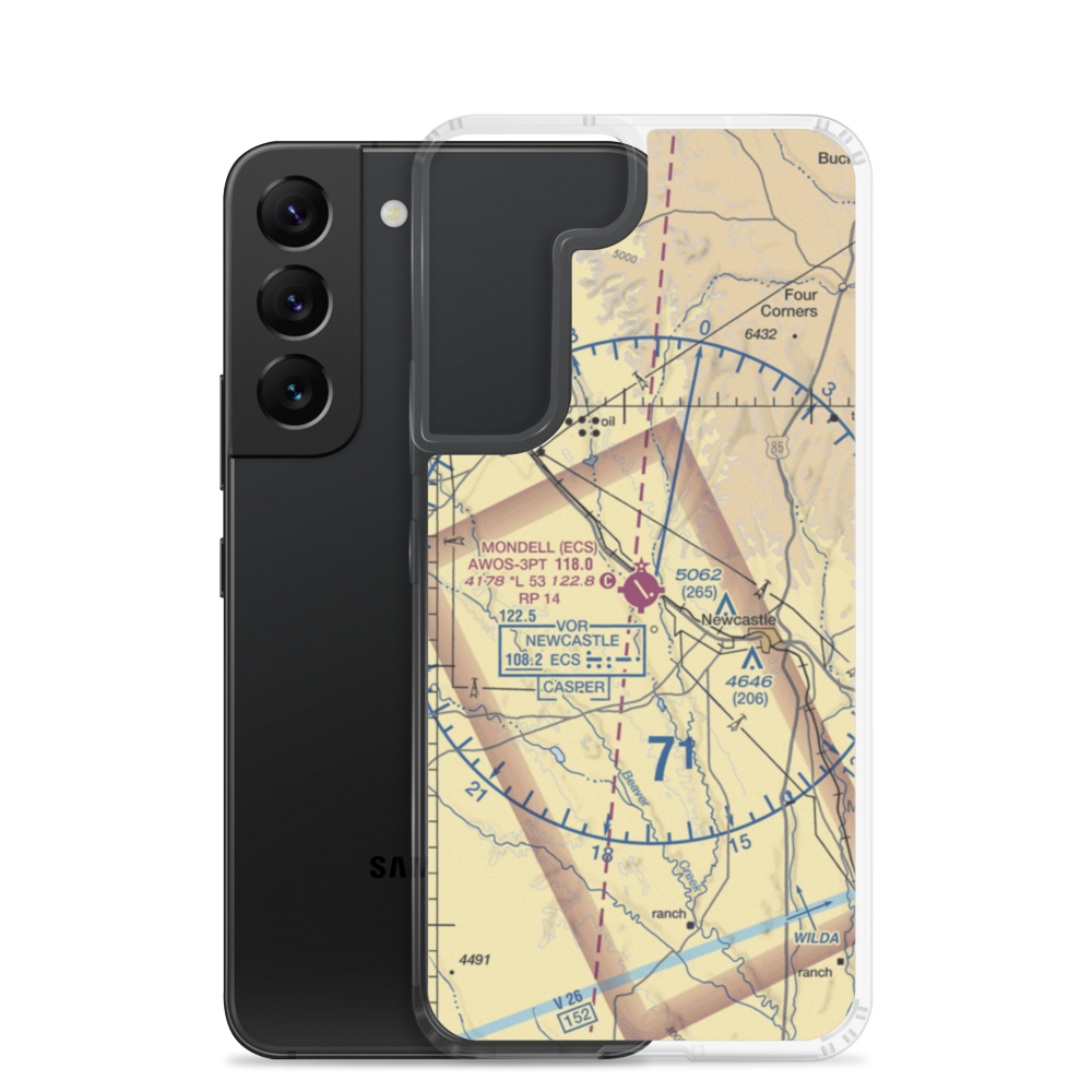 Mondell Field (ECS) VFR Sectional Samsung Case Samsung Galaxy S22 model shown