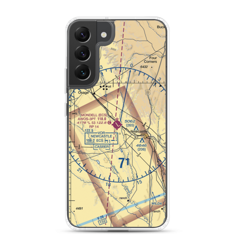 Mondell Field (ECS) VFR Sectional Samsung Case Samsung Galaxy S22 Plus model shown
