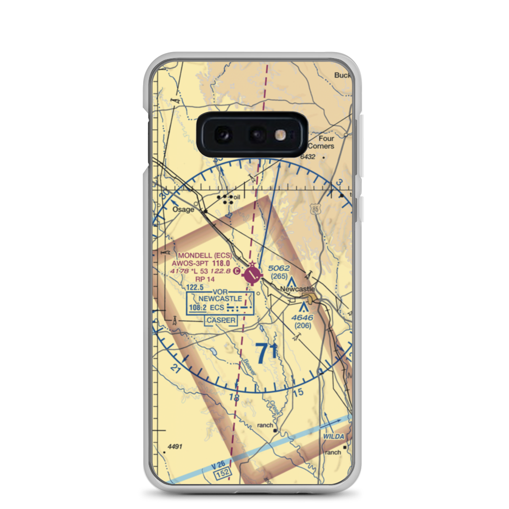 Mondell Field (ECS) VFR Sectional Samsung Case Samsung Galaxy S10e model shown