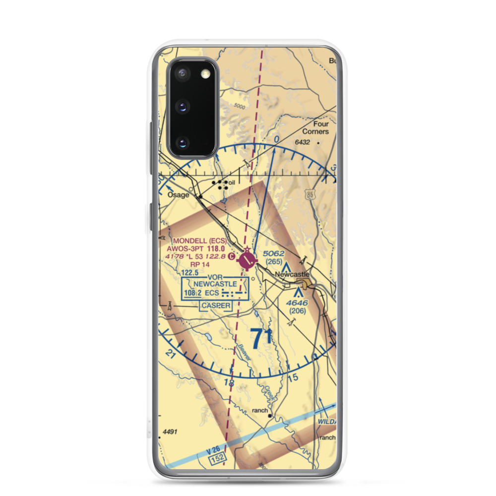 Mondell Field (ECS) VFR Sectional Samsung Case Samsung Galaxy S20 model shown