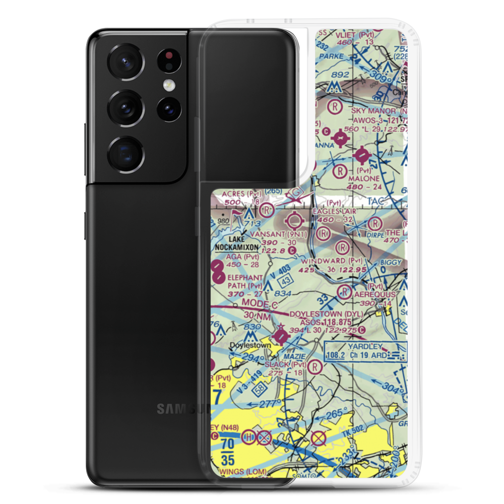 Monesmith Airport (PA05) VFR Sectional Samsung Case Samsung Galaxy S21 Ultra model shown