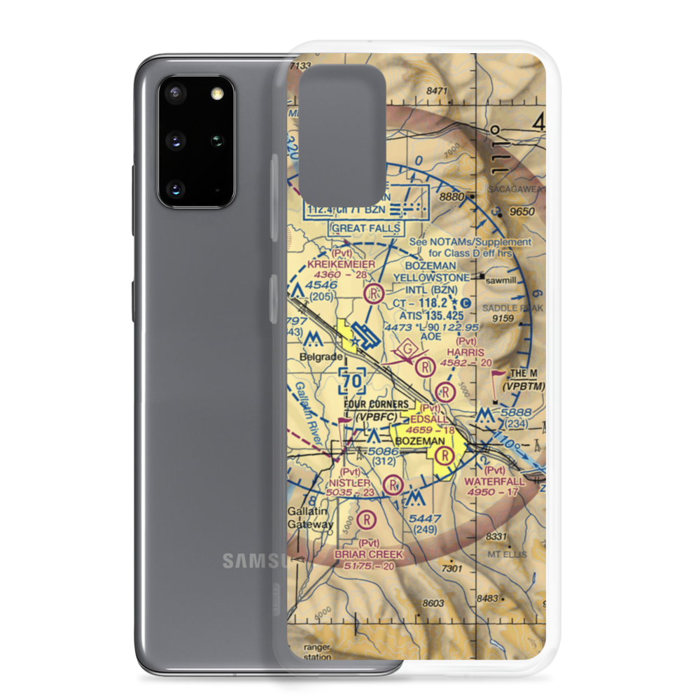 Monger Airport (9MT8) VFR Sectional Samsung Case Samsung Galaxy S20 Plus model shown