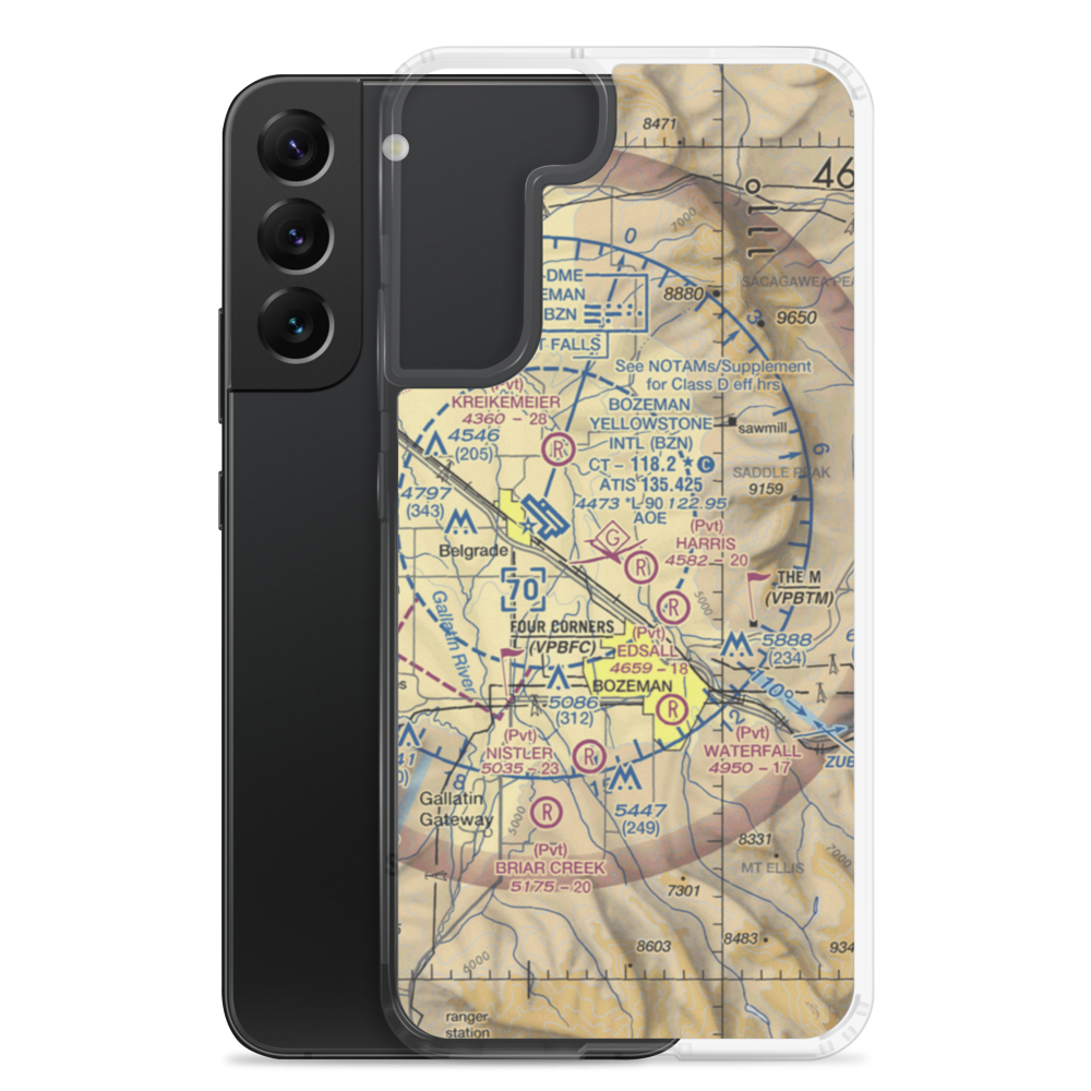 Monger Airport (9MT8) VFR Sectional Samsung Case Samsung Galaxy S22 Plus model shown