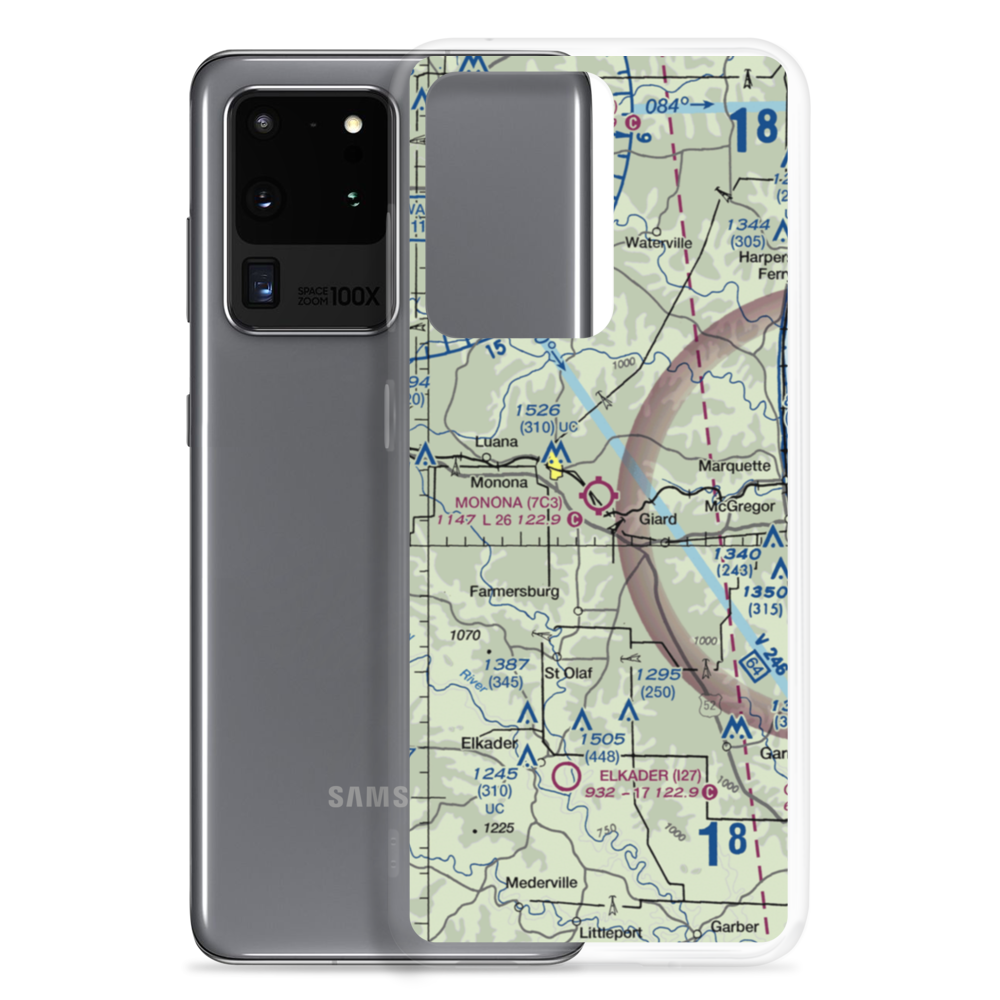 Monona Municipal Airport (7C3) VFR Sectional Samsung Case Samsung Galaxy S20 Ultra model shown
