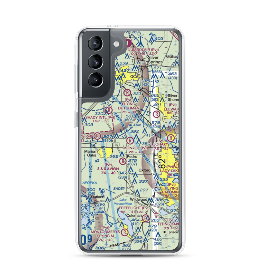 Monroe Airpark (2FA2) VFR Sectional Samsung Case Samsung Galaxy S21 model shown