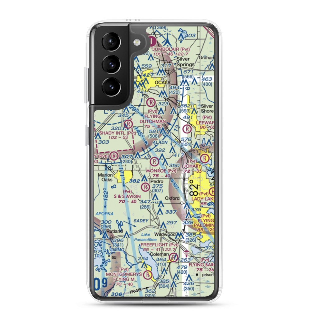 Monroe Airpark (2FA2) VFR Sectional Samsung Case Samsung Galaxy S21 Plus model shown