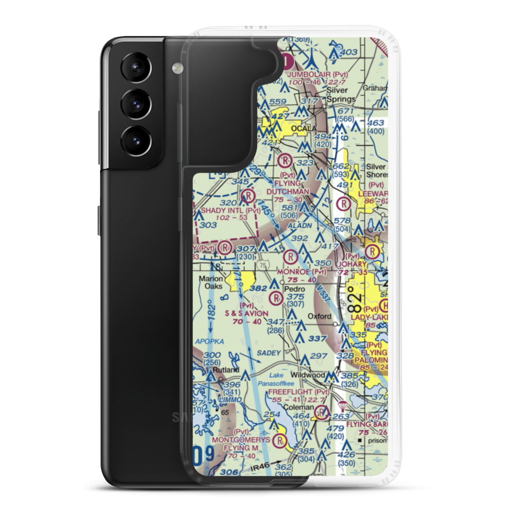 Monroe Airpark (2FA2) VFR Sectional Samsung Case Samsung Galaxy S21 Plus model shown