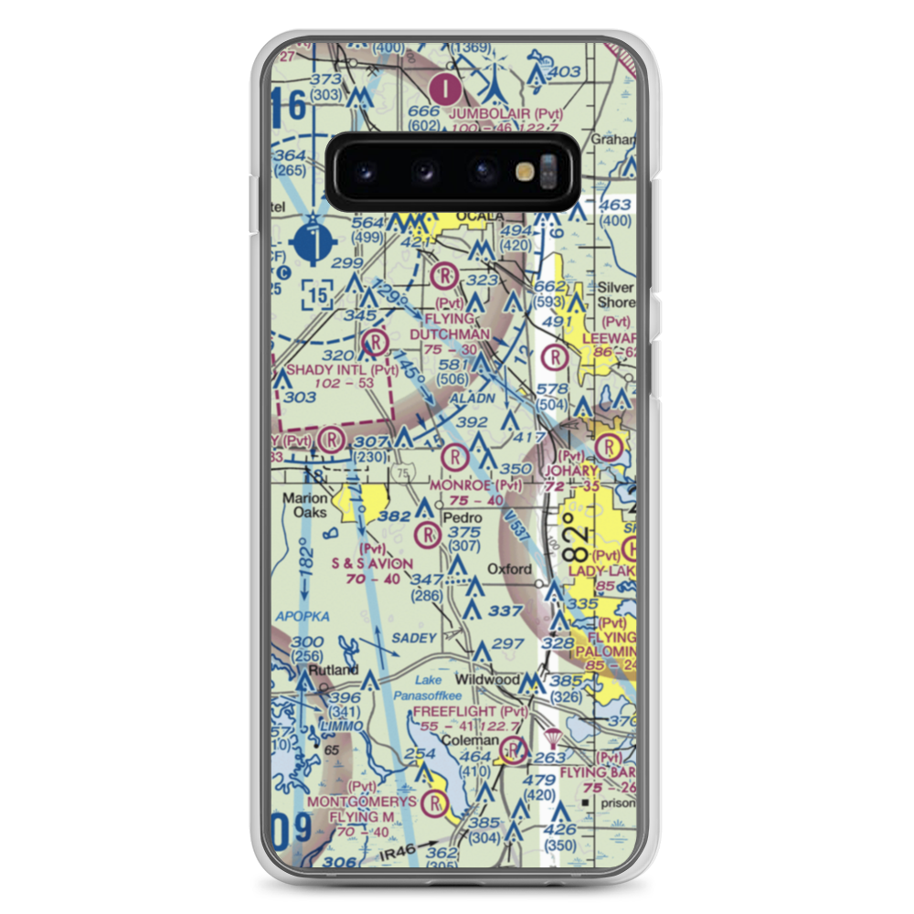 Monroe Airpark (2FA2) VFR Sectional Samsung Case Samsung Galaxy S10+ model shown