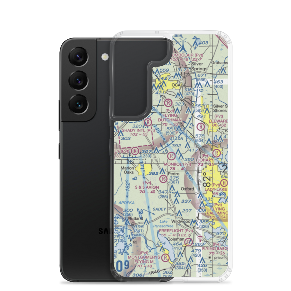 Monroe Airpark (2FA2) VFR Sectional Samsung Case Samsung Galaxy S22 model shown