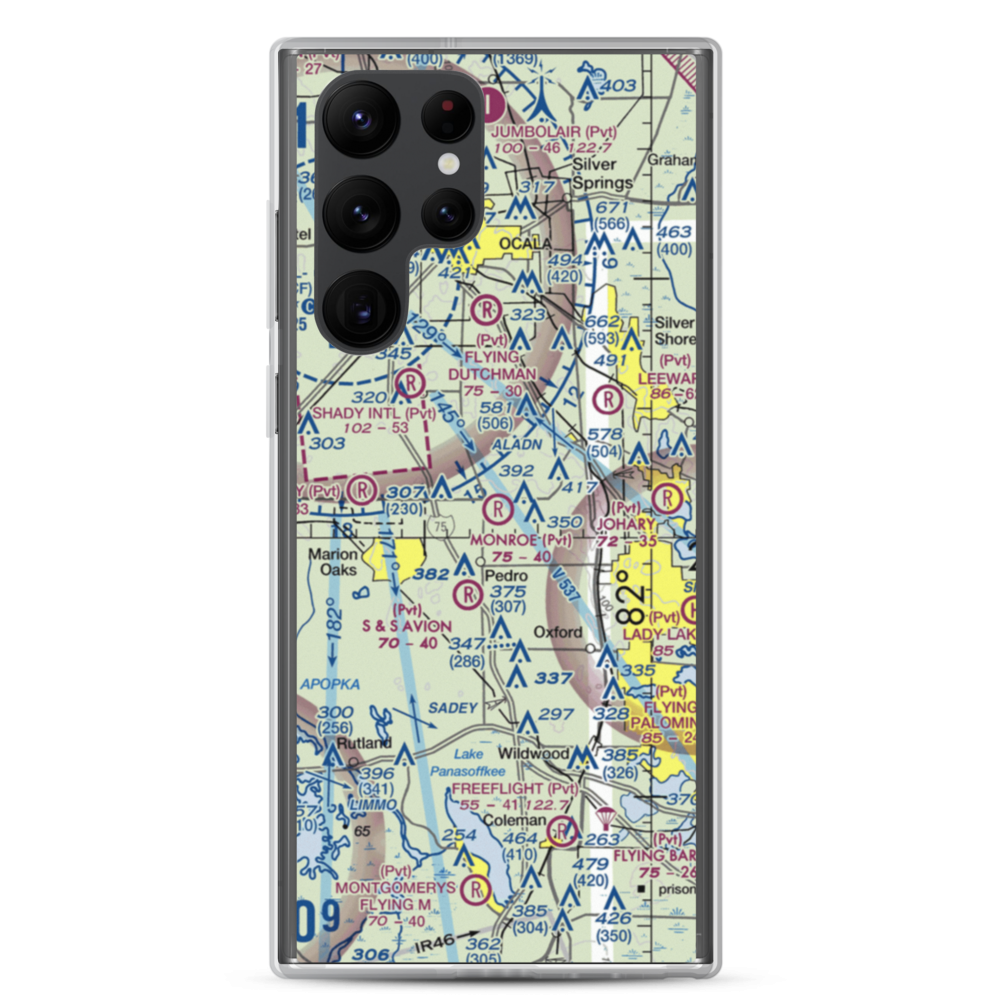 Monroe Airpark (2FA2) VFR Sectional Samsung Case Samsung Galaxy S22 Ultra model shown