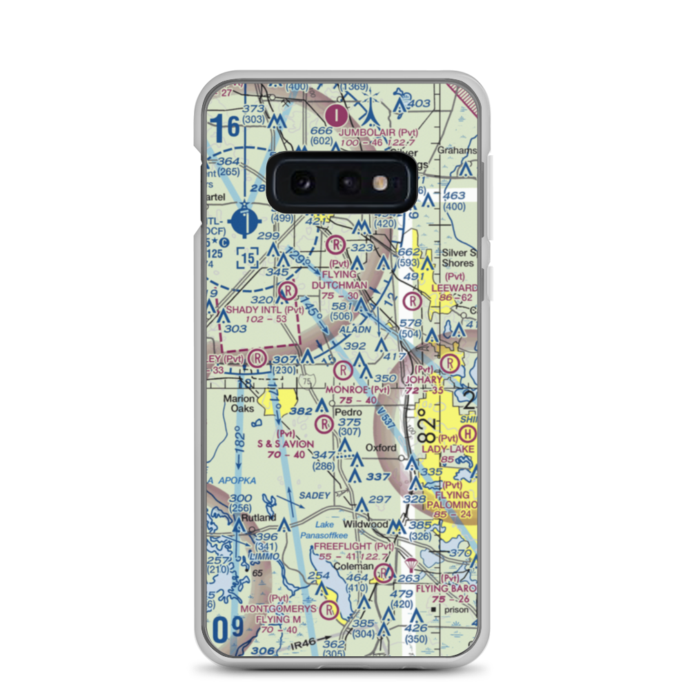 Monroe Airpark (2FA2) VFR Sectional Samsung Case Samsung Galaxy S10e model shown