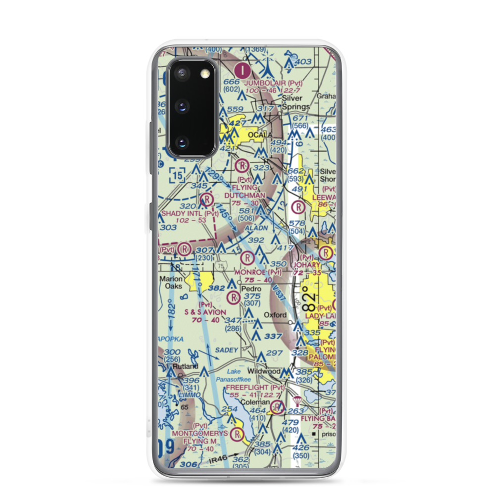 Monroe Airpark (2FA2) VFR Sectional Samsung Case Samsung Galaxy S20 model shown