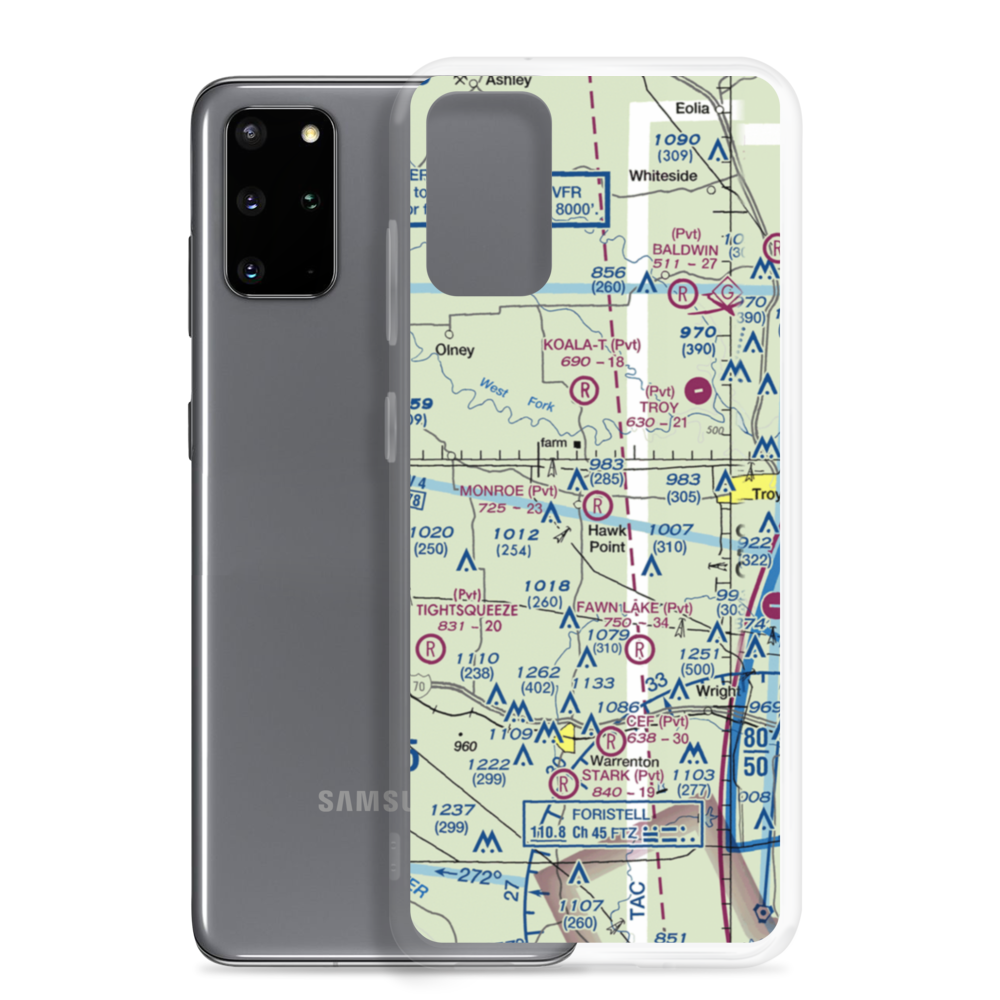 Monroe Field (2MU9) VFR Sectional Samsung Case Samsung Galaxy S20 Plus model shown