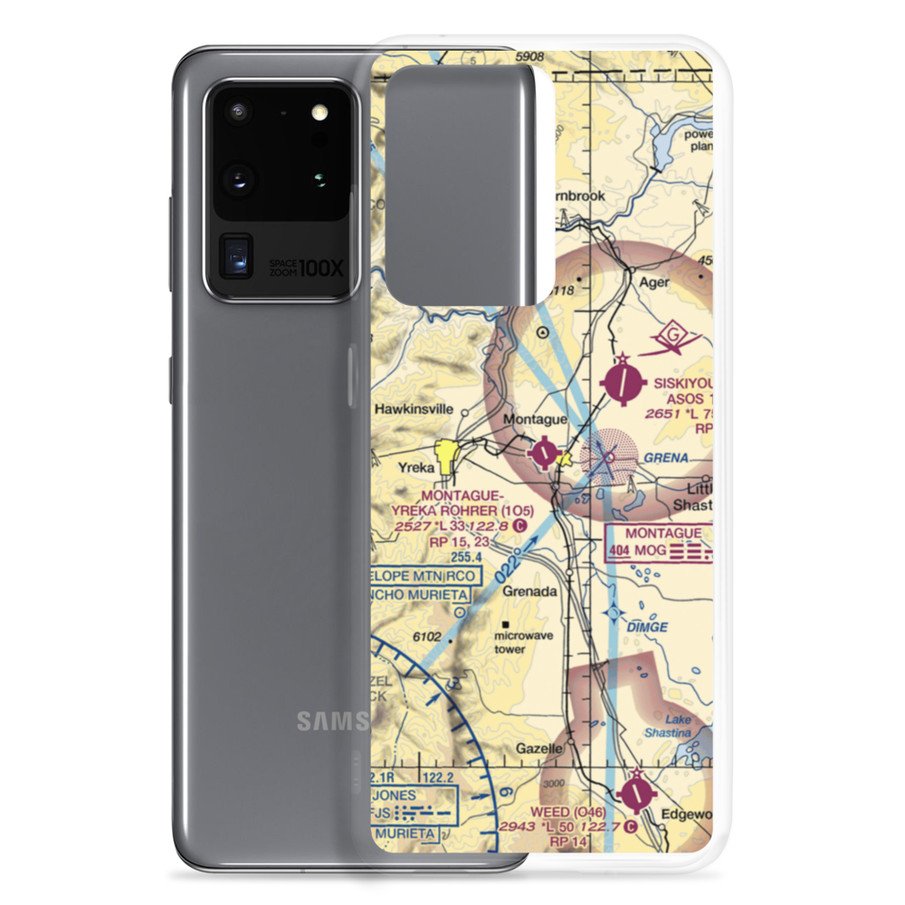 Montague-Yreka Rohrer Field (1O5) VFR Sectional Samsung Case Samsung Galaxy S20 Ultra model shown