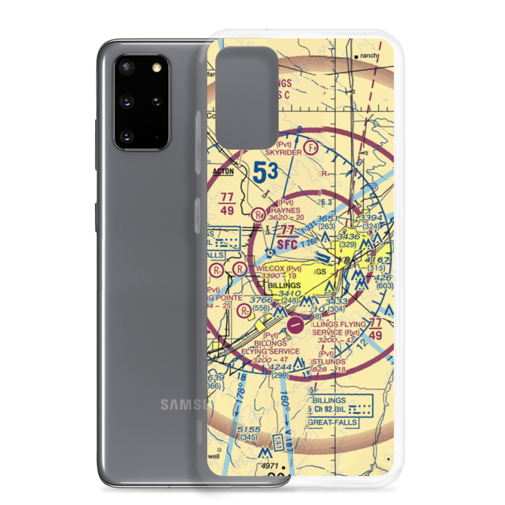 Montana ARNG Heliport (MNG) VFR Sectional Samsung Case Samsung Galaxy S20 Plus model shown