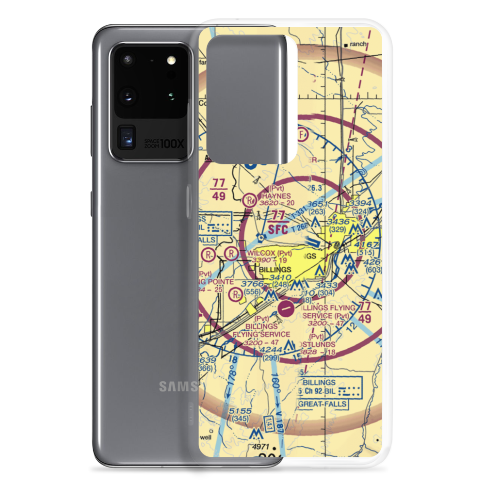 Montana ARNG Heliport (MNG) VFR Sectional Samsung Case Samsung Galaxy S20 Ultra model shown
