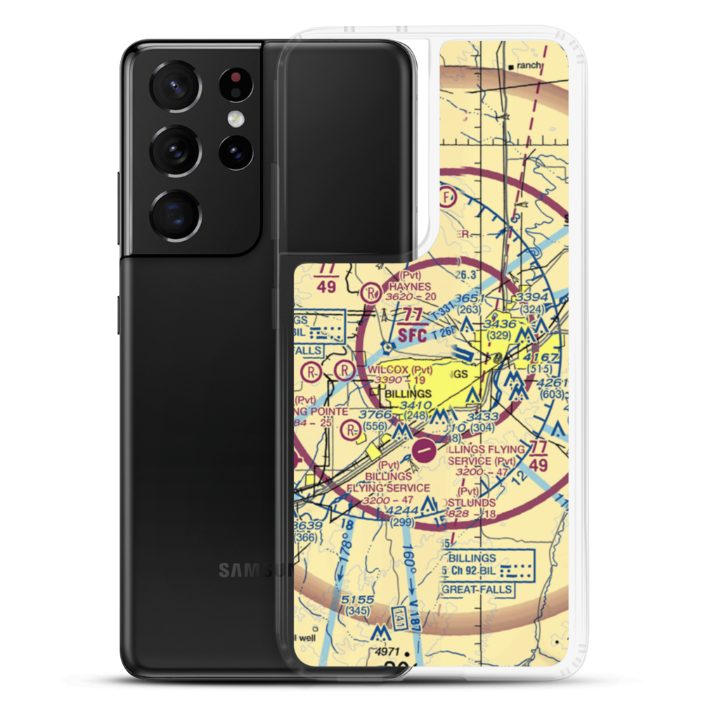 Montana ARNG Heliport (MNG) VFR Sectional Samsung Case Samsung Galaxy S21 Ultra model shown