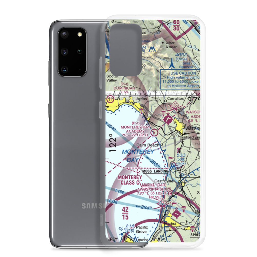 Monterey Bay Academy Airport (CA66) VFR Sectional Samsung Case Samsung Galaxy S20 Plus model shown