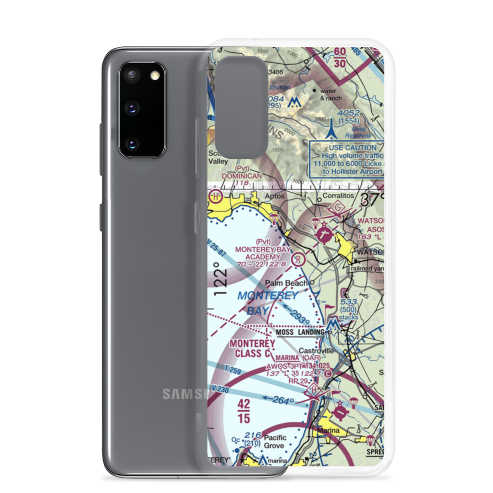 Monterey Bay Academy Airport (CA66) VFR Sectional Samsung Case Samsung Galaxy S20 model shown
