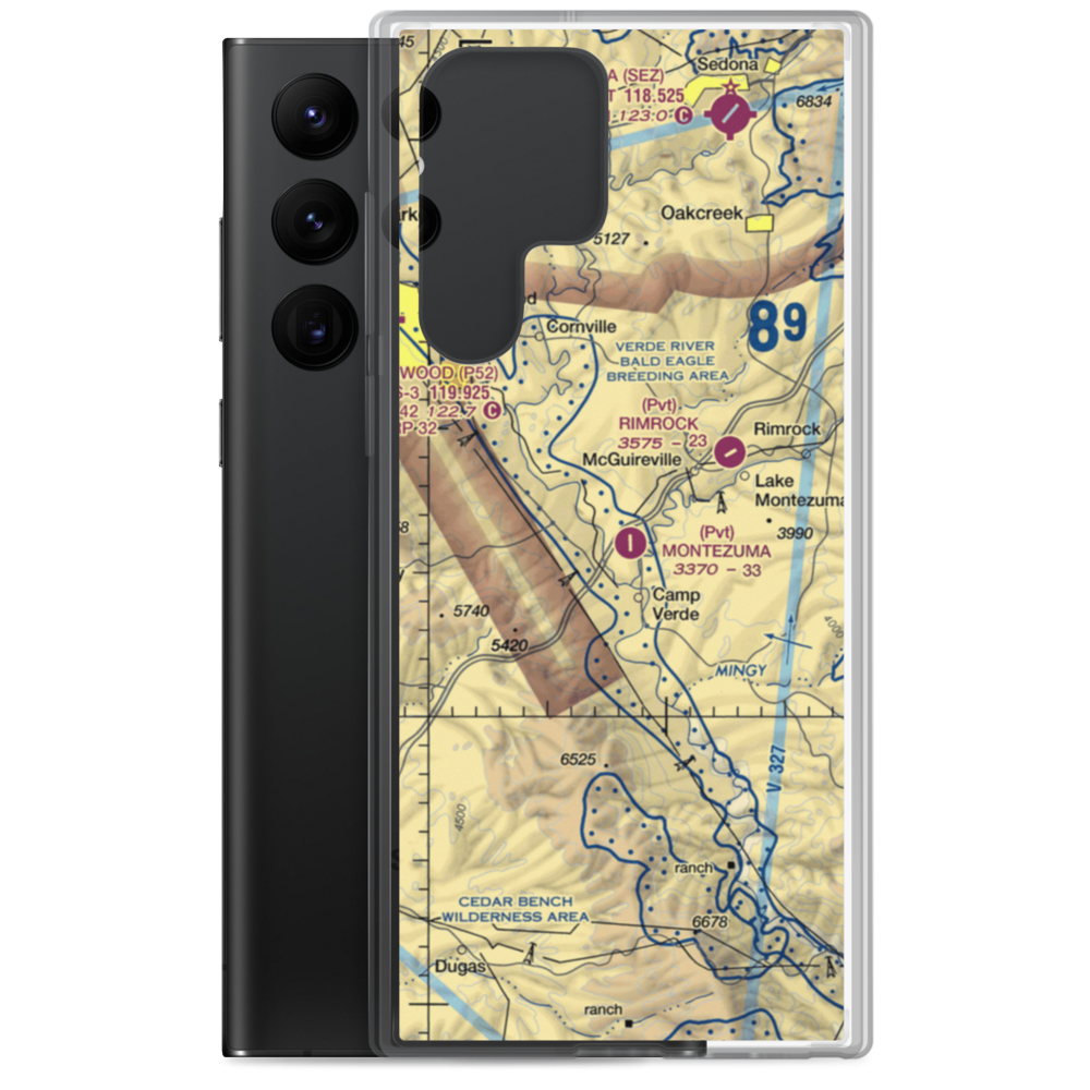 Montezuma Airport (19AZ) VFR Sectional Samsung Case Samsung Galaxy S22 Ultra model shown
