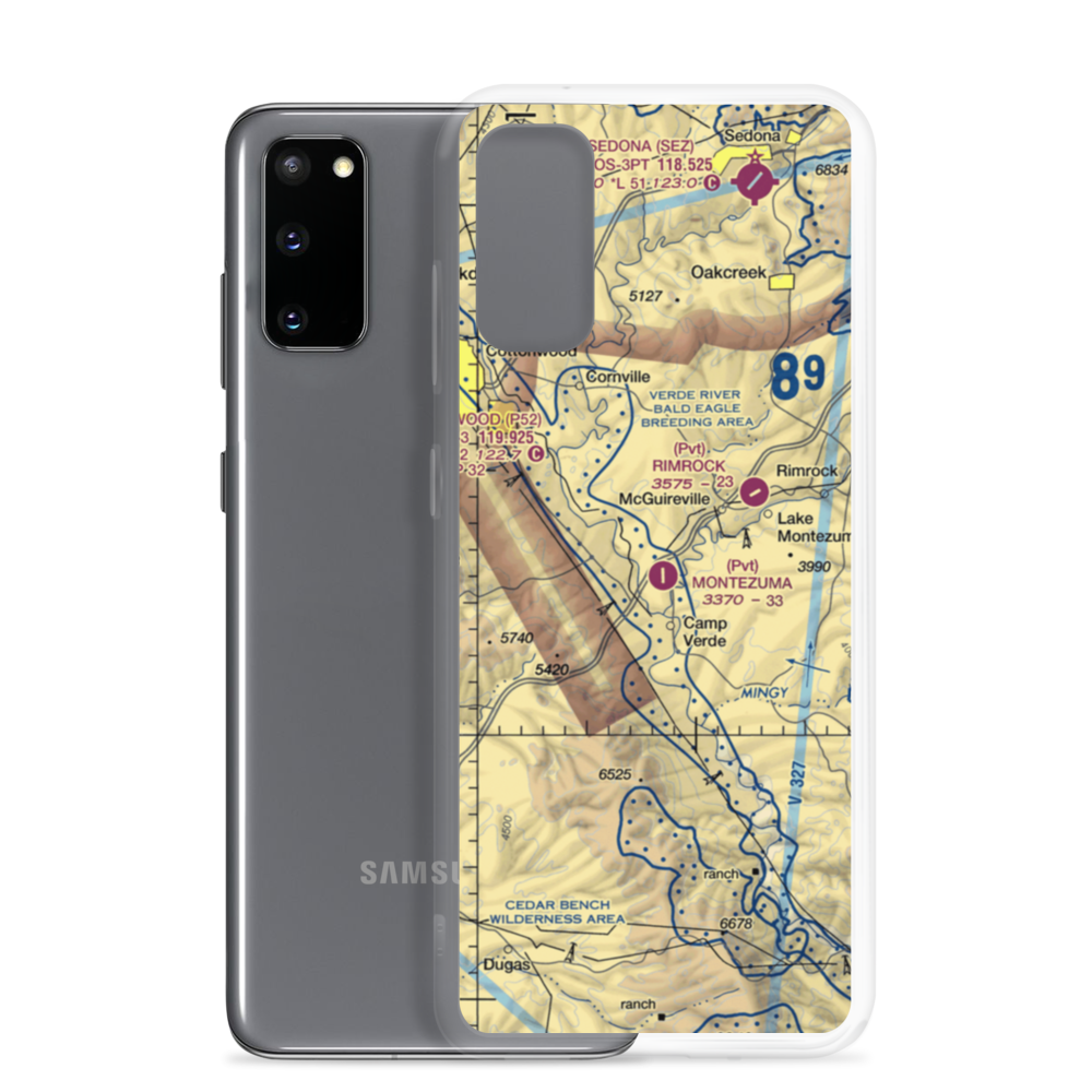 Montezuma Airport (19AZ) VFR Sectional Samsung Case Samsung Galaxy S20 model shown