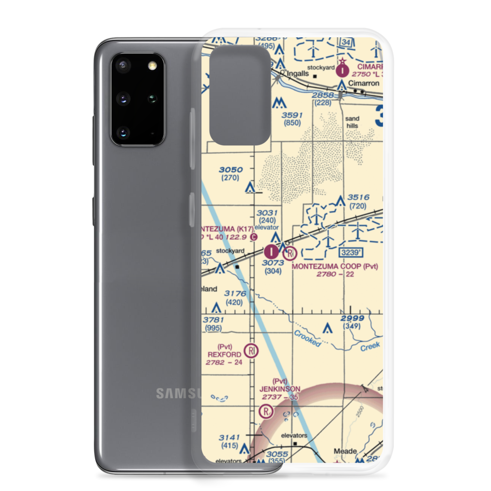 Montezuma Coop Airport (67KS) VFR Sectional Samsung Case Samsung Galaxy S20 Plus model shown